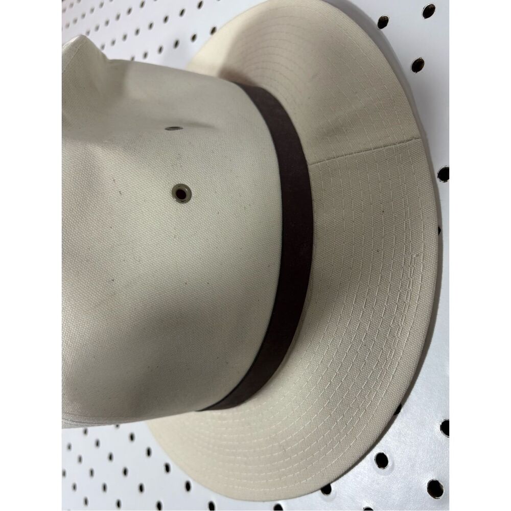 Eddie Bauer Vintage Safari Fedora Bucket Hat Canvas Made In Usa Size L View 5